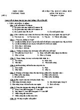 Đề kiểm tra học kỳ I môn Tin học Lớp 6 - Đề số 1 (Có đáp án)